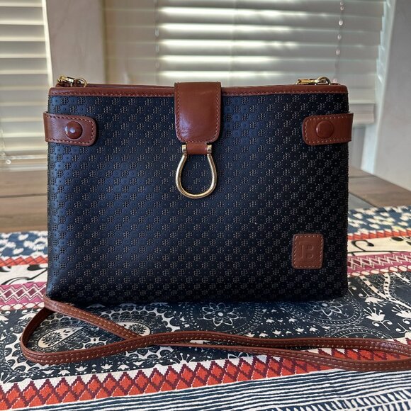 Bally Brown Leather and PVC Crossbody, Vintage, EUC - Picture 1 of 14